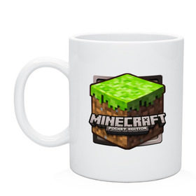 Кружка с принтом Minecraft logo (5) в Курске, керамика | объем — 330 мл, диаметр — 80 мм. Принт наносится на бока кружки, можно сделать два разных изображения | крипер