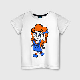 Детская футболка хлопок с принтом Хулиганка в Курске, 100% хлопок | круглый вырез горловины, полуприлегающий силуэт, длина до линии бедер | девочка | девченка | девчонка | девчушка | малышка | хулиганка