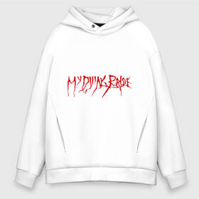 Мужское худи Oversize хлопок с принтом My Dying Bride logo в Курске, френч-терри — 70% хлопок, 30% полиэстер. Мягкий теплый начес внутри —100% хлопок | боковые карманы, эластичные манжеты и нижняя кромка, капюшон на магнитной кнопке | bandmy | metal