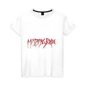 Женская футболка хлопок с принтом My Dying Bride logo в Курске, 100% хлопок | прямой крой, круглый вырез горловины, длина до линии бедер, слегка спущенное плечо | bandmy | metal