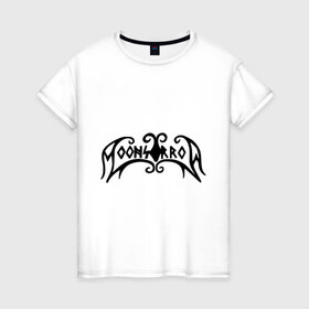 Женская футболка хлопок с принтом Moonsorrow (2) в Курске, 100% хлопок | прямой крой, круглый вырез горловины, длина до линии бедер, слегка спущенное плечо | black metal bandrock | moonsorrow | рок