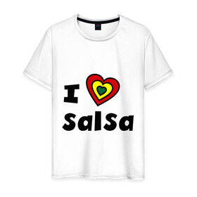 Мужская футболка хлопок с принтом Я люблю сальсу в Курске, 100% хлопок | прямой крой, круглый вырез горловины, длина до линии бедер, слегка спущенное плечо. | bachata | i love | i love salsa | lambada | latina | salsa | бачата | ламбада | латина | латиноамериканская музыка | латиноамериканские танцы | сальса | танго | танец | танцы | ча ча ча | я люблю | я люблю сальсу