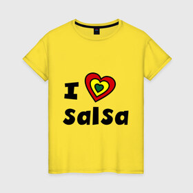 Женская футболка хлопок с принтом Я люблю сальсу в Курске, 100% хлопок | прямой крой, круглый вырез горловины, длина до линии бедер, слегка спущенное плечо | bachata | i love | i love salsa | lambada | latina | salsa | бачата | ламбада | латина | латиноамериканская музыка | латиноамериканские танцы | сальса | танго | танец | танцы | ча ча ча | я люблю | я люблю сальсу