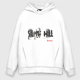 Мужское худи Oversize хлопок с принтом Sillent Hill в Курске, френч-терри — 70% хлопок, 30% полиэстер. Мягкий теплый начес внутри —100% хлопок | боковые карманы, эластичные манжеты и нижняя кромка, капюшон на магнитной кнопке | silent hill | сайлент хил | сайлент хилл | ужастики | ужасы