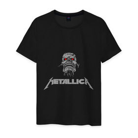 Мужская футболка хлопок с принтом Metallica scool в Курске, 100% хлопок | прямой крой, круглый вырез горловины, длина до линии бедер, слегка спущенное плечо. | металлика