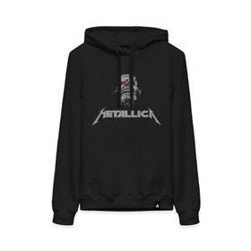 Женская толстовка хлопок с принтом Metallica scool в Курске, френч-терри, мягкий теплый начес внутри (100% хлопок) | карман-кенгуру, эластичные манжеты и нижняя кромка, капюшон с подкладом и шнурком | металлика