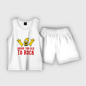 Детская пижама с шортами хлопок с принтом Simpson Rock в Курске,  |  | гомер