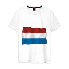 Мужская футболка хлопок с принтом Голландия флаг в Курске, 100% хлопок | прямой крой, круглый вырез горловины, длина до линии бедер, слегка спущенное плечо. | holland | голандия | голандский флаг | голландия | голландский флаг | политические | флаг | флаг голандии | флаг голландии | флаги