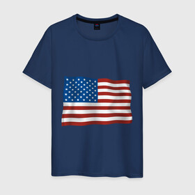 Мужская футболка хлопок с принтом Америка флаг (3) в Курске, 100% хлопок | прямой крой, круглый вырез горловины, длина до линии бедер, слегка спущенное плечо. | america | usa | америка | американский флаг | вашингтон | нью йорк | страны | сша | флаг | флаг америки | флаги | штаты