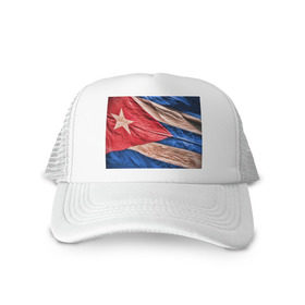 Кепка тракер с сеткой с принтом Куба флаг олд (3) в Курске, трикотажное полотно; задняя часть — сетка | длинный козырек, универсальный размер, пластиковая застежка | cuba | куба | кубинский | фидель | фидель кастро | флаг кубы