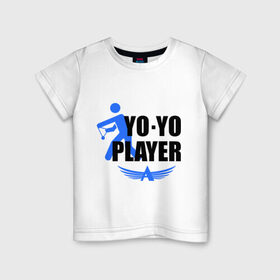 Детская футболка хлопок с принтом Aero yo(2) в Курске, 100% хлопок | круглый вырез горловины, полуприлегающий силуэт, длина до линии бедер | Тематика изображения на принте: aero yo | yo yo | yo yo player | игрушка йо йо | йо йо