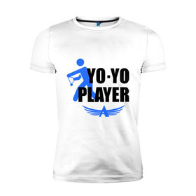 Мужская футболка премиум с принтом Aero yo(2) в Курске, 92% хлопок, 8% лайкра | приталенный силуэт, круглый вырез ворота, длина до линии бедра, короткий рукав | aero yo | yo yo | yo yo player | игрушка йо йо | йо йо