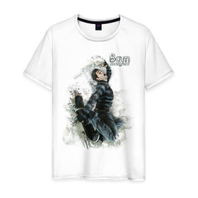 Мужская футболка хлопок с принтом Bam Margera в Курске, 100% хлопок | прямой крой, круглый вырез горловины, длина до линии бедер, слегка спущенное плечо. | 