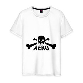 Мужская футболка хлопок с принтом Aero yo(1) в Курске, 100% хлопок | прямой крой, круглый вырез горловины, длина до линии бедер, слегка спущенное плечо. | 