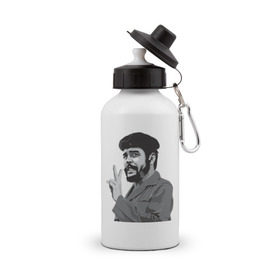 Бутылка спортивная с принтом Peace Che Guevara в Курске, металл | емкость — 500 мл, в комплекте две пластиковые крышки и карабин для крепления | Тематика изображения на принте: че гевара