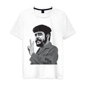 Мужская футболка хлопок с принтом Peace Che Guevara в Курске, 100% хлопок | прямой крой, круглый вырез горловины, длина до линии бедер, слегка спущенное плечо. | Тематика изображения на принте: че гевара