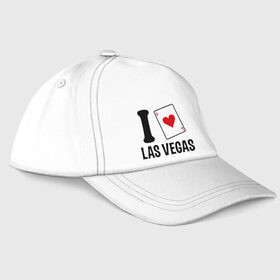 Бейсболка с принтом I Love Las Vegas в Курске, 100% хлопок | классический козырек, металлическая застежка-регулятор размера | i love | азартные игры | америка | вегас | казино | карты | колода | лас | рулетка | туз