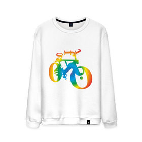 Мужской свитшот хлопок с принтом Велобуквы полноцвет в Курске, 100% хлопок |  | Тематика изображения на принте: алфавит | буквы | велосипед
