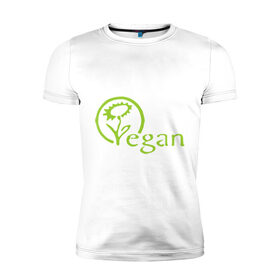 Мужская футболка премиум с принтом Вегетарианство в Курске, 92% хлопок, 8% лайкра | приталенный силуэт, круглый вырез ворота, длина до линии бедра, короткий рукав | веган | вегетарианец | вегетарианство | я вегетарианец
