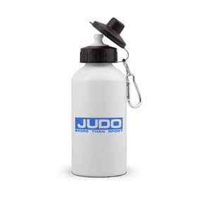 Бутылка спортивная с принтом Дзюдо больше чем в Курске, металл | емкость — 500 мл, в комплекте две пластиковые крышки и карабин для крепления | Тематика изображения на принте: дзюдо