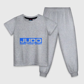 Детская пижама хлопок с принтом Дзюдо больше чем в Курске, 100% хлопок |  брюки и футболка прямого кроя, без карманов, на брюках мягкая резинка на поясе и по низу штанин
 | Тематика изображения на принте: дзюдо