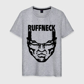 Мужская футболка хлопок с принтом Ruffneck в Курске, 100% хлопок | прямой крой, круглый вырез горловины, длина до линии бедер, слегка спущенное плечо. | dj | ruffneck | диджей | лицо | музыка | обложка