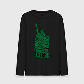 Мужской лонгслив хлопок с принтом Америка (America) Толстая статуя свободы в Курске, 100% хлопок |  | new york | жирная | лишний вес | нью йорк | толстуха
