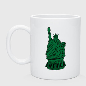 Кружка с принтом Америка (America) Толстая статуя свободы в Курске, керамика | объем — 330 мл, диаметр — 80 мм. Принт наносится на бока кружки, можно сделать два разных изображения | new york | жирная | лишний вес | нью йорк | толстуха