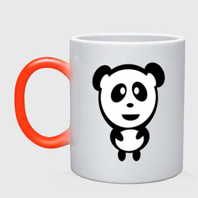 Кружка хамелеон с принтом Милая панда в Курске, керамика | меняет цвет при нагревании, емкость 330 мл | panda | животное | зверушка | зверь | медведь | медвежонок | мишка | мишутка