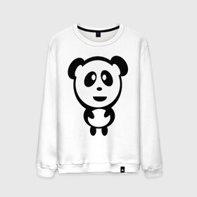Мужской свитшот хлопок с принтом Милая панда в Курске, 100% хлопок |  | panda | животное | зверушка | зверь | медведь | медвежонок | мишка | мишутка