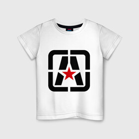 Детская футболка хлопок с принтом Antifa (3) в Курске, 100% хлопок | круглый вырез горловины, полуприлегающий силуэт, длина до линии бедер | antifa | антифа | антифашизм | антифашистское движение | знак антифа | против фашизма | фашизм