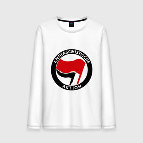 Мужской лонгслив хлопок с принтом Antifa (1) в Курске, 100% хлопок |  | antifa | антифа | антифашизм | антифашистское движение | знак антифа | против фашизма | фашизм