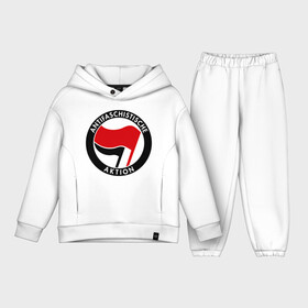 Детский костюм хлопок Oversize с принтом Antifa (1) в Курске,  |  | antifa | антифа | антифашизм | антифашистское движение | знак антифа | против фашизма | фашизм