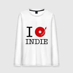 Мужской лонгслив хлопок с принтом I love Indie в Курске, 100% хлопок |  | i love | i love indie | indie | винил | виниловая пластинка | люблю indie | я люблю | я люблю indie