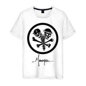 Мужская футболка хлопок с принтом Mudvayne (logo) в Курске, 100% хлопок | прямой крой, круглый вырез горловины, длина до линии бедер, слегка спущенное плечо. | hardcore | metal | rock | метал | рок | рок группа | рок группы | рок музыка | хард