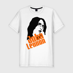 Мужская футболка премиум с принтом Джон Леннон (John Lennon) в Курске, 92% хлопок, 8% лайкра | приталенный силуэт, круглый вырез ворота, длина до линии бедра, короткий рукав | beatles | john lennon | the beatles | битлз | битлы | джон леннон | джон ленон | леннон | ленон | портрет