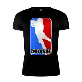 Мужская футболка премиум с принтом Mosh (1) в Курске, 92% хлопок, 8% лайкра | приталенный силуэт, круглый вырез ворота, длина до линии бедра, короткий рукав | hard | hardcor | hardcore | hardstyle | rock | рок | хард | хард рок