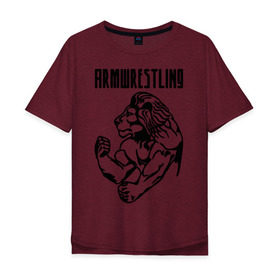 Мужская футболка хлопок Oversize с принтом Армрестлинг (Armwrestling) в Курске, 100% хлопок | свободный крой, круглый ворот, “спинка” длиннее передней части | армрестлинг