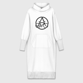 Платье удлиненное хлопок с принтом Anarchy Bike в Курске,  |  | anarchy | bike | анархизм | анархия | байк | велик | велосипед | велосипед анархия