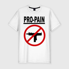 Мужская футболка премиум с принтом Pro Pain в Курске, 92% хлопок, 8% лайкра | приталенный силуэт, круглый вырез ворота, длина до линии бедра, короткий рукав | Тематика изображения на принте: hardcore | metal | pro pain | группы | метал | музыкальные группы | хард