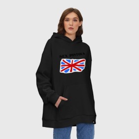 Худи SuperOversize хлопок с принтом Sex Pistols (3) в Курске, 70% хлопок, 30% полиэстер, мягкий начес внутри | карман-кенгуру, эластичная резинка на манжетах и по нижней кромке, двухслойный капюшон
 | 