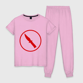 Женская пижама хлопок с принтом TF2: Spy в Курске, 100% хлопок | брюки и футболка прямого кроя, без карманов, на брюках мягкая резинка на поясе и по низу штанин | тим фортресс | шпион
