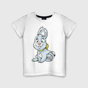 Детская футболка хлопок с принтом Я просто зайка в Курске, 100% хлопок | круглый вырез горловины, полуприлегающий силуэт, длина до линии бедер | девушкам | для девушек | зайка | зайчик | кролик | милые создания | я просто зайка