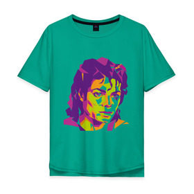 Мужская футболка хлопок Oversize с принтом Michael Jackson полноцвет в Курске, 100% хлопок | свободный крой, круглый ворот, “спинка” длиннее передней части | jackson | michael | michael jackson | pop | джексон | знаменитость | майкл | майкл джексон | певец | поп | портрет