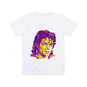 Детская футболка хлопок с принтом Michael Jackson полноцвет в Курске, 100% хлопок | круглый вырез горловины, полуприлегающий силуэт, длина до линии бедер | jackson | michael | michael jackson | pop | джексон | знаменитость | майкл | майкл джексон | певец | поп | портрет