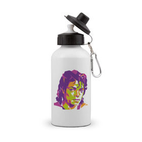 Бутылка спортивная с принтом Michael Jackson полноцвет в Курске, металл | емкость — 500 мл, в комплекте две пластиковые крышки и карабин для крепления | jackson | michael | michael jackson | pop | джексон | знаменитость | майкл | майкл джексон | певец | поп | портрет