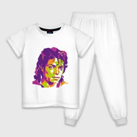 Детская пижама хлопок с принтом Michael Jackson полноцвет в Курске, 100% хлопок |  брюки и футболка прямого кроя, без карманов, на брюках мягкая резинка на поясе и по низу штанин
 | Тематика изображения на принте: jackson | michael | michael jackson | pop | джексон | знаменитость | майкл | майкл джексон | певец | поп | портрет