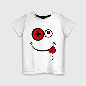 Детская футболка хлопок с принтом Смайл Юми (2) в Курске, 100% хлопок | круглый вырез горловины, полуприлегающий силуэт, длина до линии бедер | smile | позитив | рожица | смайлик | юми