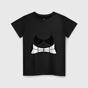 Детская футболка хлопок с принтом Смайл жуткий в Курске, 100% хлопок | круглый вырез горловины, полуприлегающий силуэт, длина до линии бедер | smile | злой  смайл | зубастик | зубастый смайл | смайл