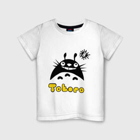 Детская футболка хлопок с принтом Totoro тоторо в Курске, 100% хлопок | круглый вырез горловины, полуприлегающий силуэт, длина до линии бедер | 